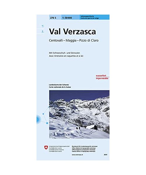 Swisstopo 1 : 50 000 Val Verzasca Skiroutenkarte