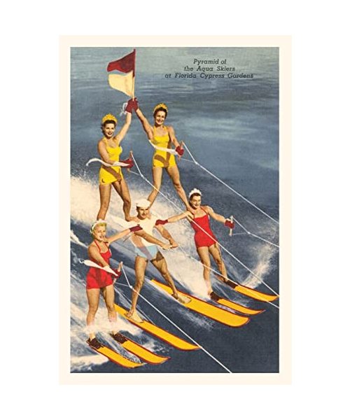 Vintage Journal Pyramid of Water Skiers, Cypress Gardens, Florida