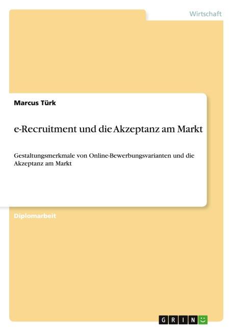 e-Recruitment und die Akzeptanz am Markt