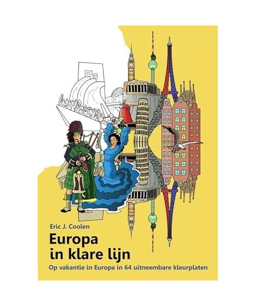 Europa in klare lijn kleurboek: Op vakantie in Europa in 64 uitneembare kleurplaten