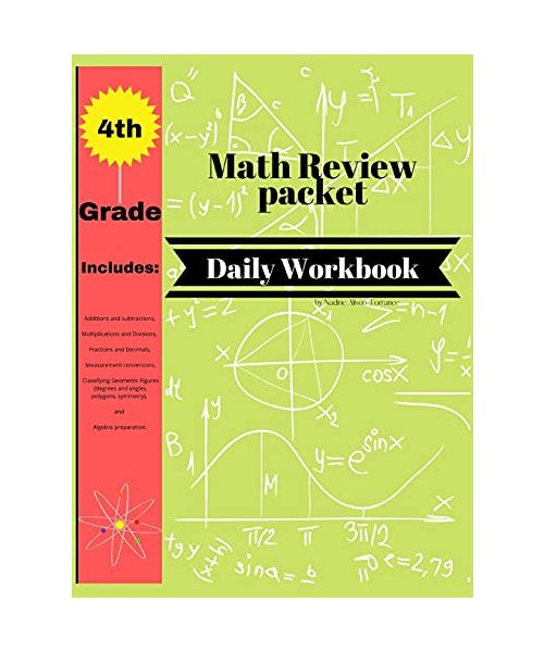 4th Grade Math Review Packet Daily Workbook: Daily Practice Workbook-Builds and Boosts Key Skills Including Math Drills and Vertical Multiplication Pr
