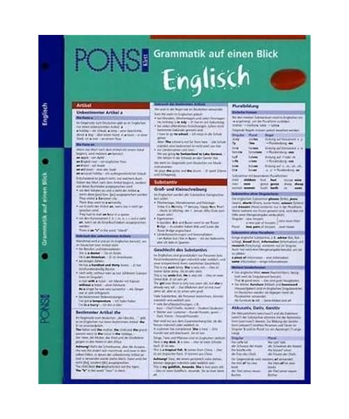 PONS Grammatik auf einen Blick. Englisch