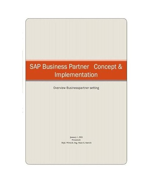 SAP BUSINESS PARTNER CONCEPT & Implementation