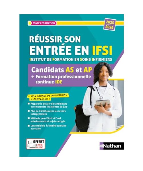 Réussir son entrée en IFSI - Candidats AS et AP + formation professionnelle continue (FPC) IDE