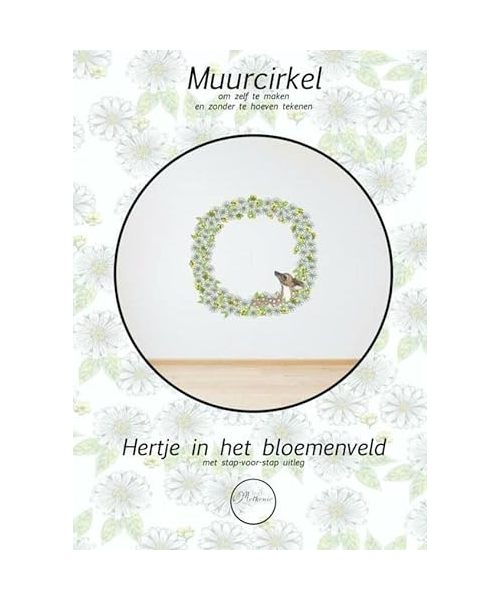 Hertje in het bloemenveld: Doe-het-zelf muurcirkel