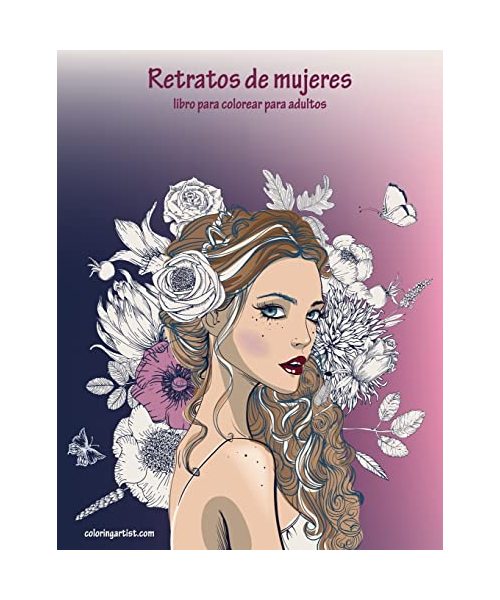 Retratos de mujeres libro para colorear para adultos 1
