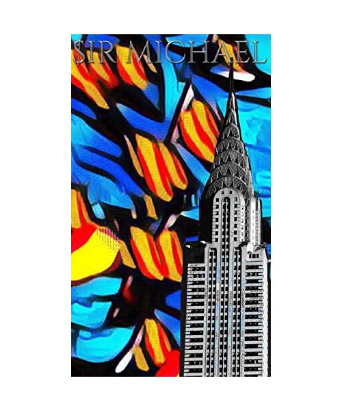 Iconic Chrysler Building New York City Sir Michael Huhn pop art Drawing Journal