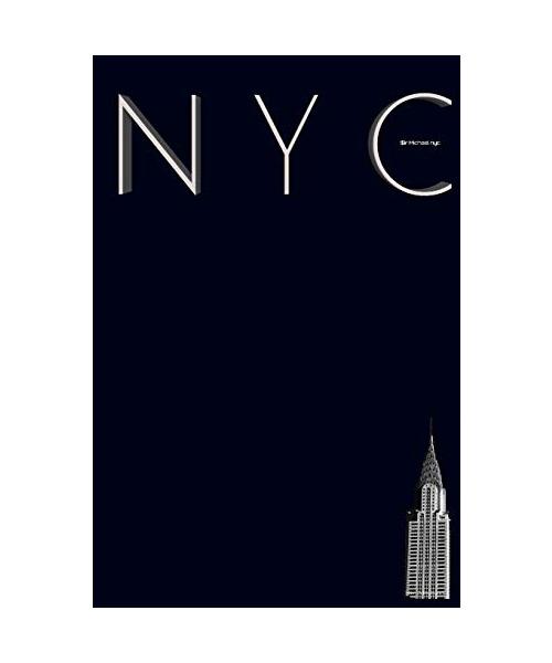 NYC Chrysler  building midnight black grid style page notepad $ir Michael Limited edition