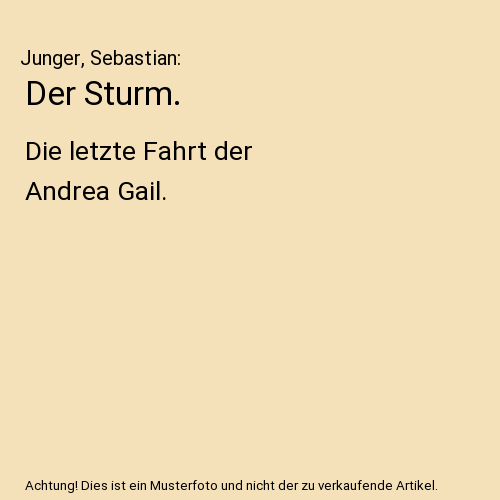 Der Sturm.