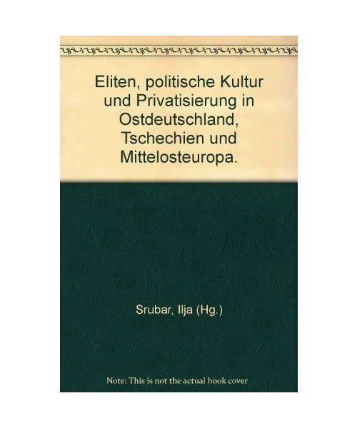 Eliten, Politische Kultur und Privatisierung in Ostdeutschland, Tschechien und Mittelosteuropa