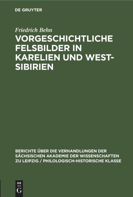 Vorgeschichtliche Felsbilder in Karelien und West- Sibirien