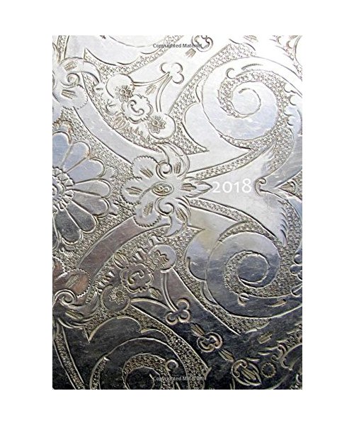 MY BIG FAT CALENDAR 2018 - SILVER ORNAMENT  (Great Britain): 1 day per page, DIN A4