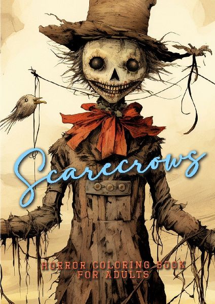 Scarecrows Horro Coloring Book for Adults