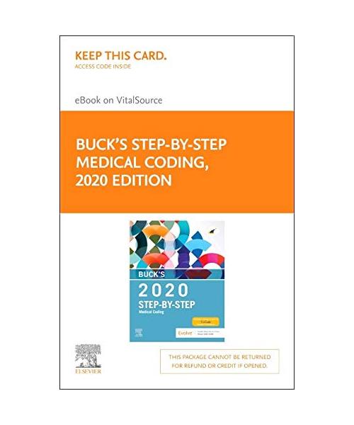 Buck's Step-by-Step Medical Coding 2020 Elsevier Ebook on VitalSource Access Code