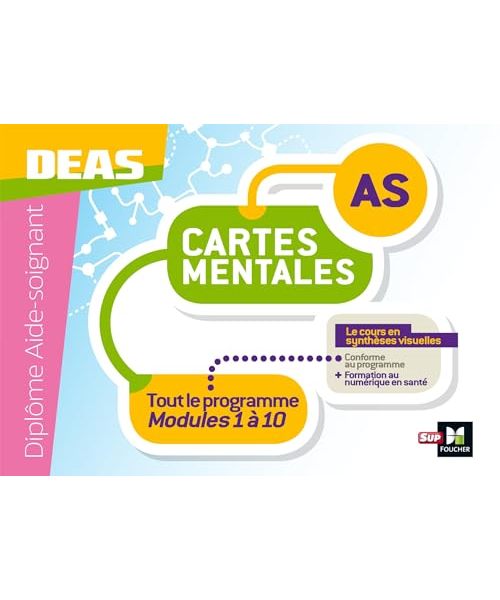 Tout le programme en cartes mentales - Diplôme Aide-Soignant - DEAS: Tout le programme Modules 1 à 10