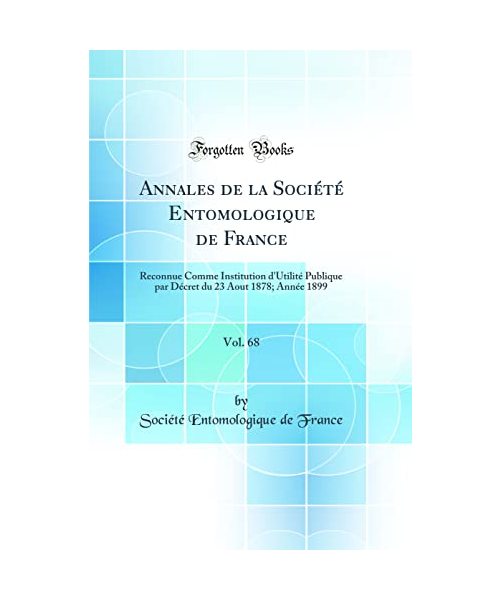 Annales de la Société Entomologique de France, Vol. 68