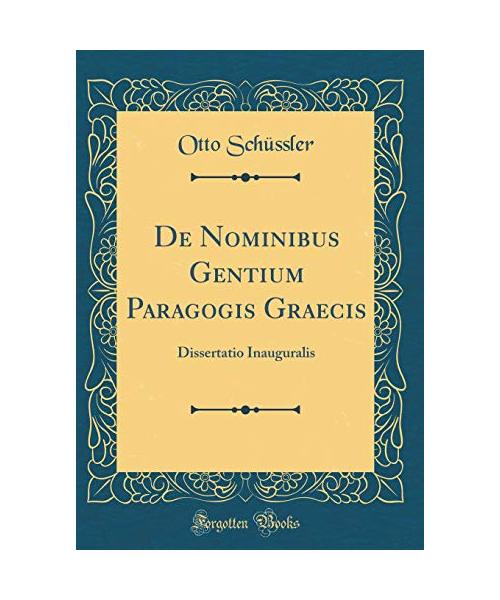De Nominibus Gentium Paragogis Graecis