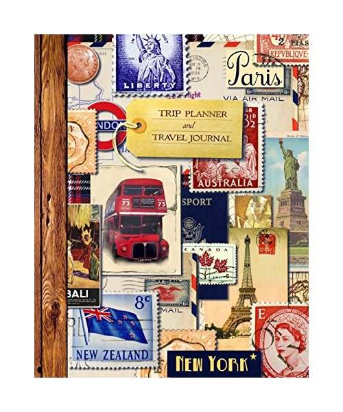 Trip Planner and Travel Journal: Vacation Planner & Diary for 4 Trips, with Checklists, Itinerary & more [ Softback Notebook * Large (8" x 10") * Collage (Reisetagebuch) ] (Travel Gifts)
