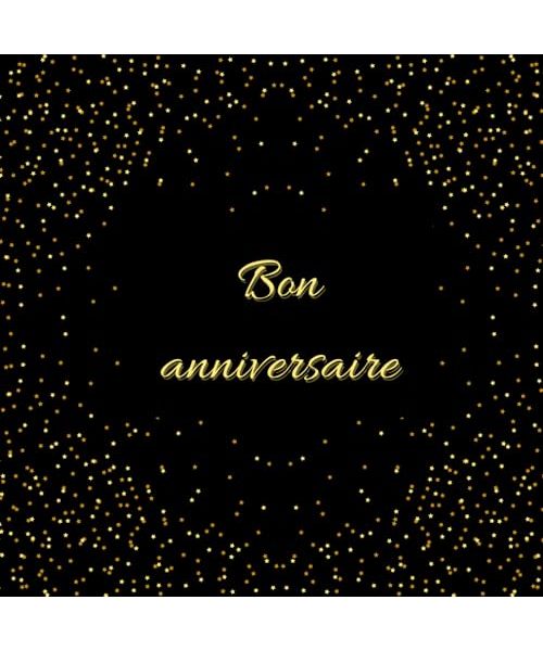 Bon anniversaire: Livre d'or d’anniversaire personnalisable pour homme femme enfant fille garçon, couverture noir à motifs gold, 50 pages à remplir et ... 1 an 18 20 30 40 50 60 70 80 90 ans