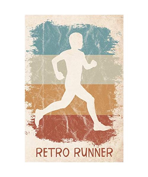 Retro Runner: Fancy vintage 365 days runners logbook to track your day-by-day training progresses