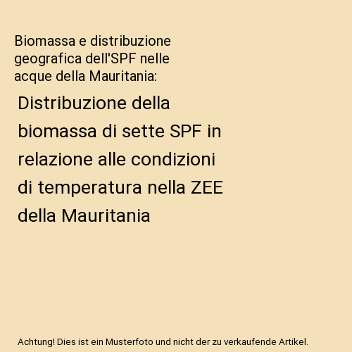 Biomassa e distribuzione geografica dell'SPF nelle acque della Mauritania