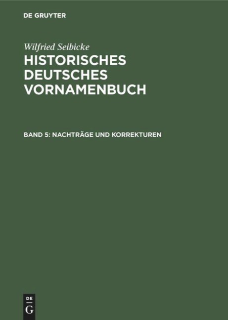 Nachträge und Korrekturen