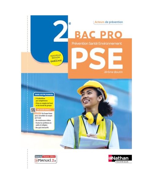Acteurs de prévention - Prévention Santé Environnement 2de Bac Pro - 2024 - Pochette - élève - + iManuel