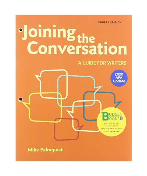 Joining the Conversation: A Guide for Writers With 2020 Apa Update