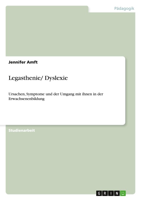 Legasthenie/ Dyslexie