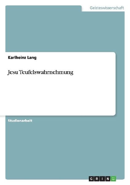 Jesu Teufelswahrnehmung
