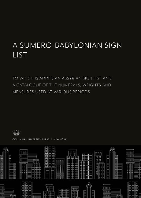A Sumero-Babylonian Sign List
