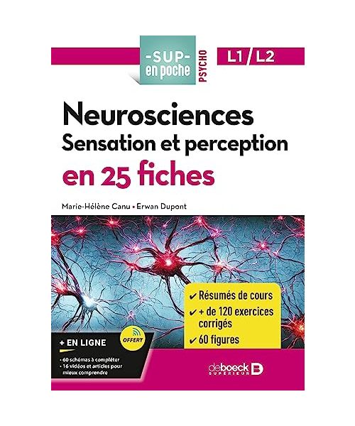 Neurosciences : Sensation et perception en 25 fiches - Licences 1 et 2