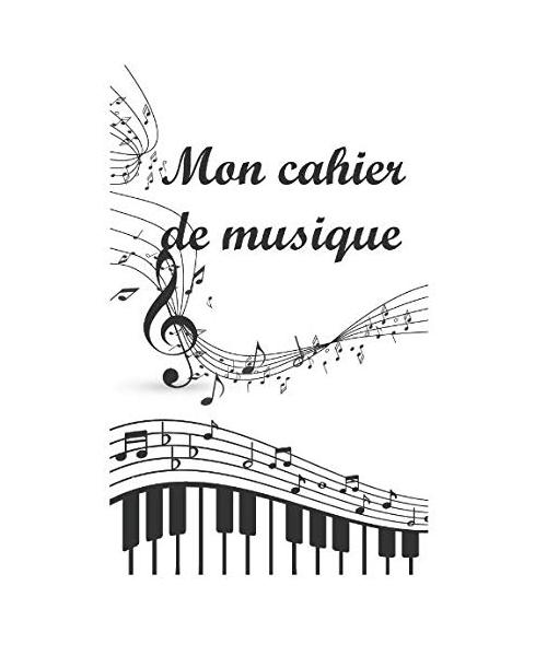 Mon cahier de musique: Spécial droitier - 12 portées / page et page vierge - 100 pages - format 12.7 x 20 cm