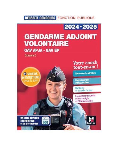 Réussite Concours - Gendarme adjoint volontaire - APJA et EP- 2024-2025 - Préparation complète: Catégorie C