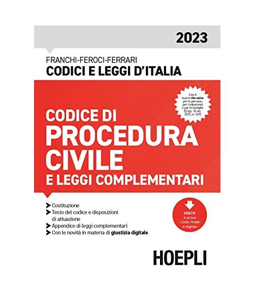 Codice di procedura civile e leggi complementari 2023 (Codici e leggi d'Italia)
