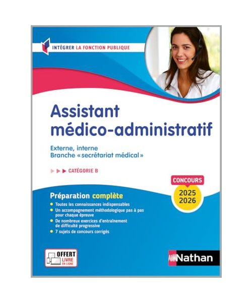 Concours Assistant médico-administratif - Catégorie B - 2024-2025