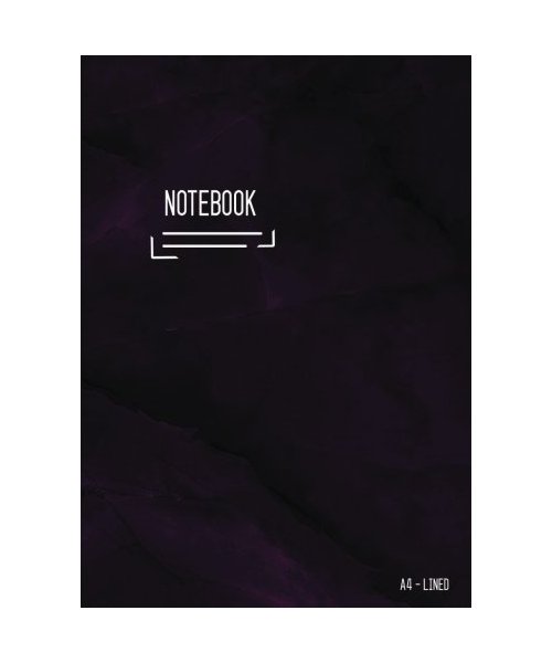 Lined Notebook A4: Journal Notebook Marble Purple Black with Date, Smart Design for Work, Blank, Ruled, Large, Soft Cover, Numbered Pages (Calligraphy Lined Notebook Large)