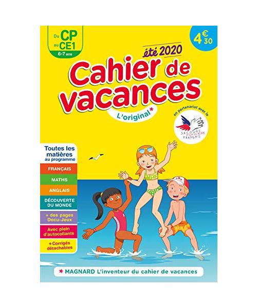 Cahier de vacances CP au CE1