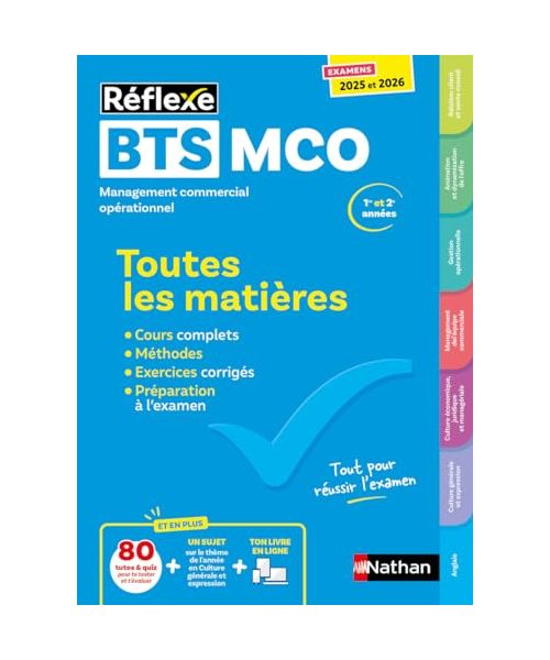 BTS MCO Management commercial opérationnel - BTS MCO 1 et 2 (Toutes les matières) - N° 7