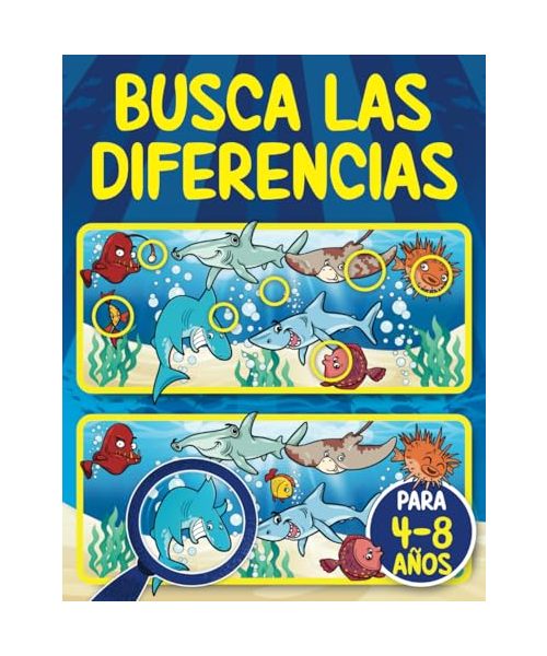 Busca las Diferencias para 4-8 años: 65 Puzzles - 400+ Diferencias | Encuentra las Diferencias para Niños de 4, 5, 6, 7 y 8 años | Libro de Actividades y Juegos 4-6, 6-8