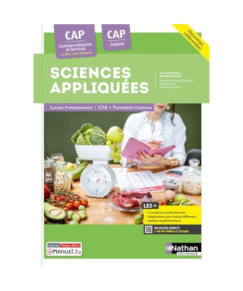 Sciences appliquées CAP Cuisine HCR 2024 Pochette élève