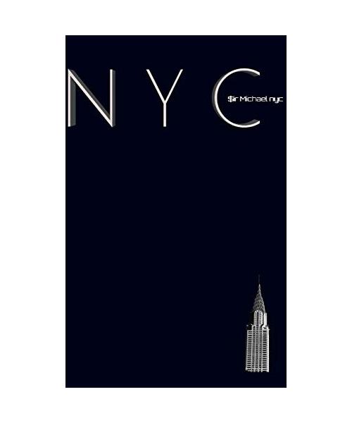 NYC Chrysler building midnight black grid style page notepad $ir Michael Limited edition