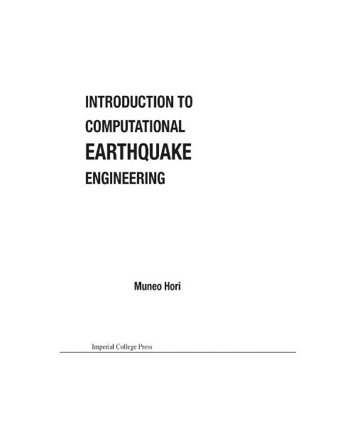Introduction to Computational Earthquake Engineering