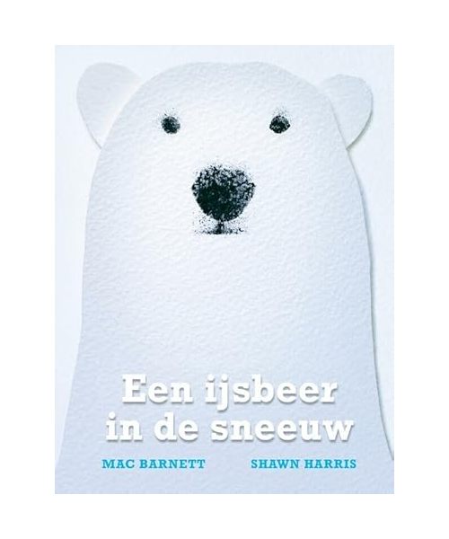 Een ijsbeer in de sneeuw