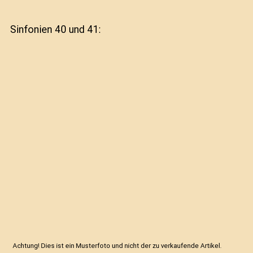 Sinfonien 40,41