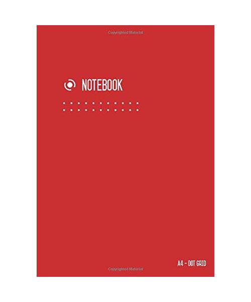 Dot Grid Notebook A4: Journal Notebook Red for Writing and Drawing, Blank, Large, Soft Cover, Dotted Matrix, Numbered Pages, No Bleed (A4 Calligraphy Dot Grid Journals, Band 13)