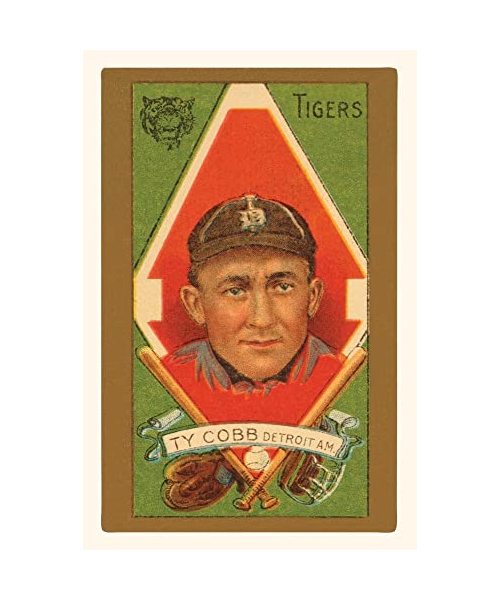 Vintage Journal Early Baseball Card, Ty Cobb