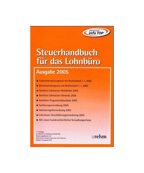 Steuerhandbuch für das Lohnbüro 2005