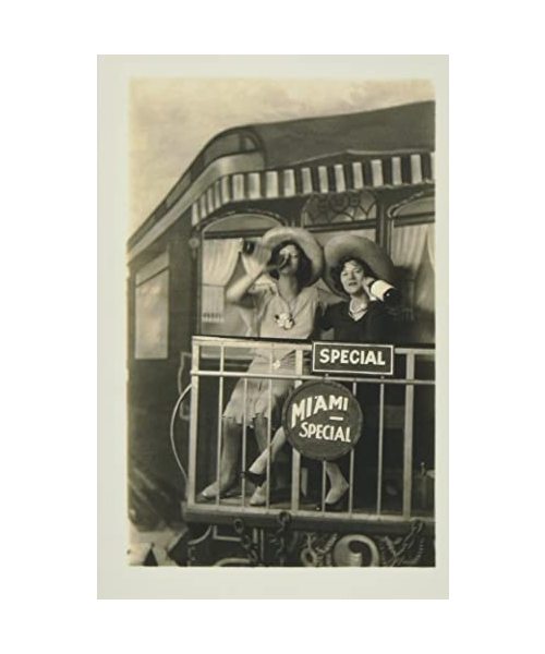 Vintage Journal Tourist Photo, Miami Train