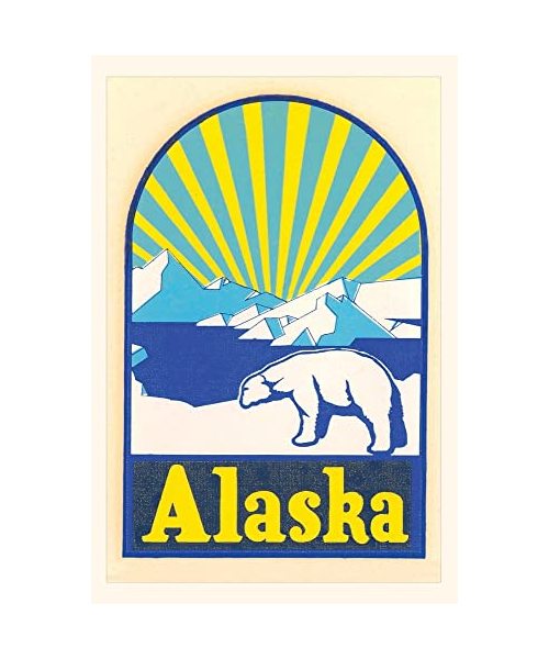 Vintage Journal Alaska Decal, Polar Bear